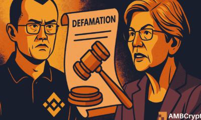 CZ威胁对伊丽莎白·沃伦参议员提起诽谤诉讼