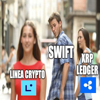LINEA Crypto可能会成为XRP的竞争对手，SWIFT的举措有可能影响XRP价格